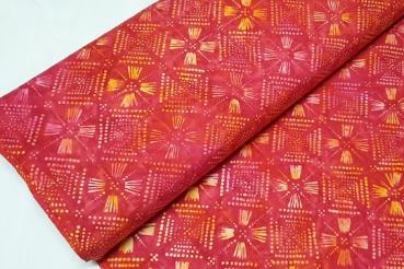 RED ORANGE - Chrome - Batikstoff aus Indonesien